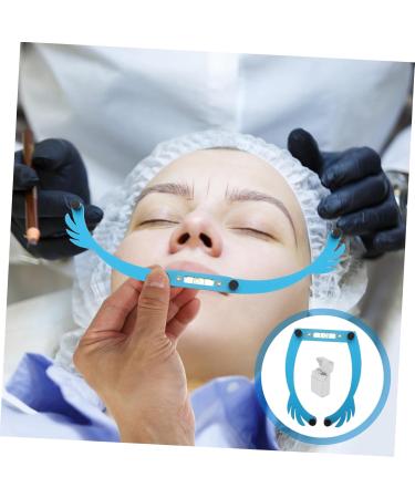 SKISUNO Eyebrow Threading Guide Stencil Eyebrow Alloy Outfit Positioning Measure Level Trimming Reusable Embroidery Measuring 25.5x1.3cm Blue - Buy Online on GoSupps.com