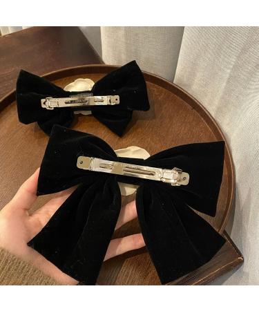 scicent Black Bow Hair Clip Velvet Bow Hair Clips Large Ribbon Hairpins Bows Hair Barrettes Fastener French Hair Bows with Vintage Party Hair Accessories Women Girls - 10 7710 - Buy Online on GoSupps.com