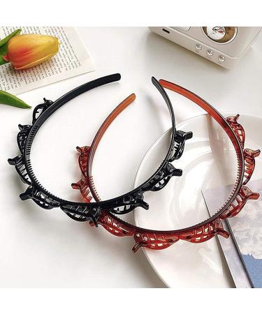 Double Bangs Headband with Clips - Fashionable Braided Hair Tool for Girls - 2pcs - Buy Online on GoSupps.com