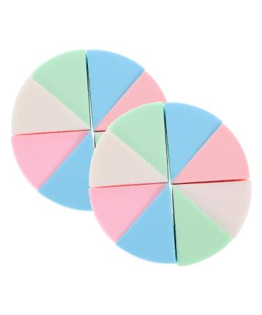 VINTORKY 2 Sets Triangular Sponge Puff Mini Blender Makeup Latex Sponge Women Makeup Fan-shaped Makeup Sponge Makeup Applicator Blender Mini Blending Sponge Makeup Puff 8.00X8.00X2.00CM Assorted Color