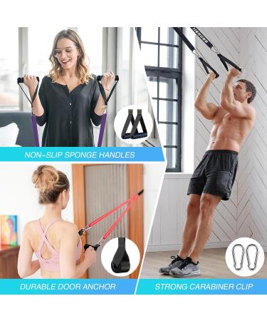 High-Quality Resistance Bands for Strength Training & Body Stretching Pull Up Assistance Bands in Yellow Red Black & Purple | Shop Now - Buy Online on GoSupps.com