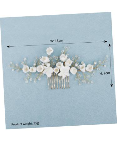Ipetboom Tiara Polymer Clay Crystal Head Ornaments Flower Hair Comb Mori Hair Comb The Flowers Hairpin Bridal Headdress Bridal Hair Accessory Crystal Hair Comb Headgear Hair up Bride Hanfu - Buy Online on GoSupps.com
