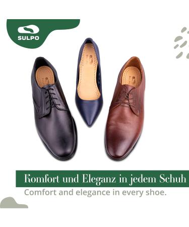 Sulpo 3 Pairs Plant-Tanned Leather Insoles with Natural Cork | Anti-Odor & Sweat Absorbing Inserts for Men & Women | Size 37 - Buy Online on GoSupps.com