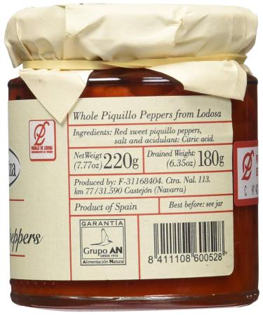 Spanish Red Piquillo Sweet Pepper Navarre Kosher from Spain - 2 Pack (7.7 oz Each) - Buy Online on GoSupps.com