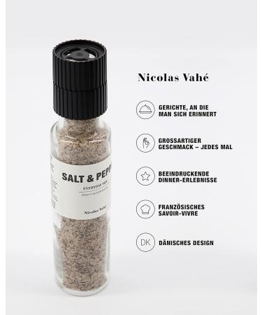 Nicolas Vahe Salz-Pfeffer Mischung | Keramik Salz & Pfeffer M hle | D nisches Design mit Gourmet-Flair - T glicher Mix f r Feinschmecker - Buy Online on GoSupps.com