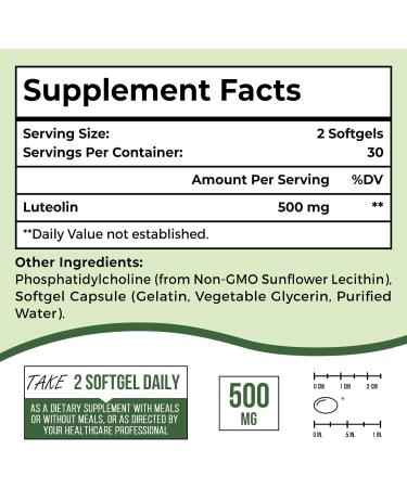 Ulmubra Liposomal Luteolin 500MG - Pack of 2 - 60 Softgels - Buy Online on GoSupps.com