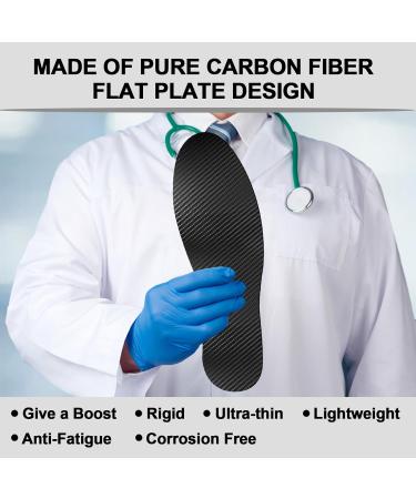 Buy Carbon Fiber Insoles for Turf Toe & Foot Conditions | Rigid Graphite Shoe Inserts for Sports & Hiking - 235mm (Size 7.5-8 Men 6.5-7 Women - Buy Online on GoSupps.com