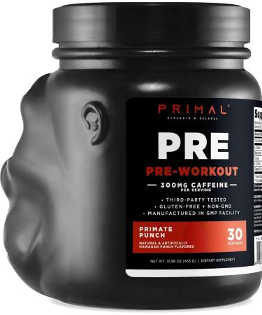 Primal Pre-Workout Primate Punch (30 Servings) (Tropical Flavored) - Gluten Free & Non-GMO - Buy Online on GoSupps.com