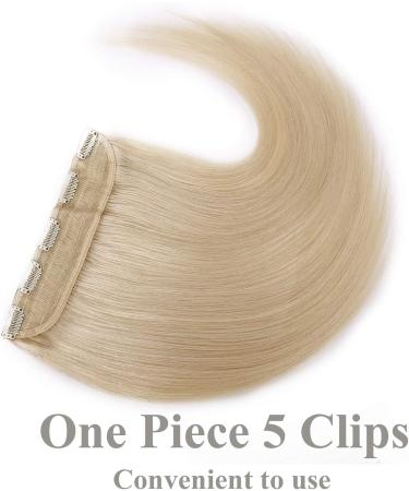 14" Clip in Hair Extension Human Hair One Piece THICK #60 Platinum Blonde (75g) - Buy Online on GoSupps.com