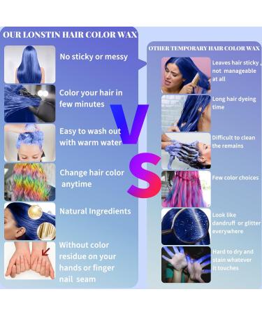 Temporary Blue Hair Color for Kids - Washable Denim Hair Dye Gel & Wax for Halloween Christmas & Birthday Parties - Buy Online on GoSupps.com