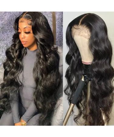 24 Inch Lace Front Wigs Human Hair Wigs for Black Women 13x4 Body Wave Glueless Wigs Human Hair Pre Plucked With Baby Hair Lace Frontal Brazilian Human Hair Wig Natural Color 24 Inch 24 Inch 13x4 Lace Front Wigs