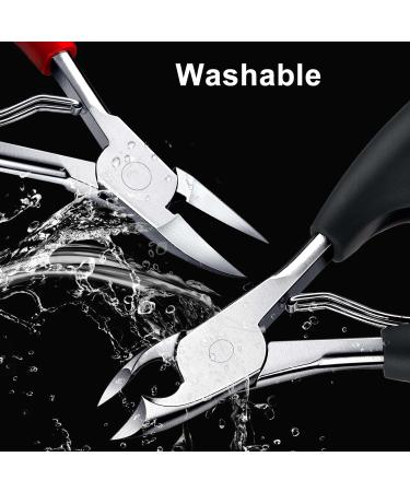 Biufesrst Professional Toe Nail Clippers for Seniors - Heavy Duty Curved Blades, Long Handle, Ideal for Thick & Ingrown Toenails - Buy Online on GoSupps.com