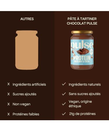 PULSE PROTEIN - Organic Hazelnut Chocolate Protein Spread - Vegan Hazelnut Chocolate - Hazelnut Cream Rich in Protein - Ideal - Buy Online on GoSupps.com