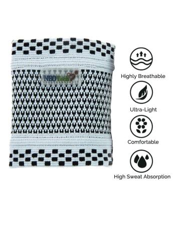 NeoTech Care Bamboo Fiber Wrist Band - Lightweight Elastic & Breathable - Unisex Sport & Gym Accessory - Gray - Size L - Buy Online on GoSupps.com