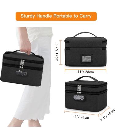 Travel Medicine Organizer Bag with Combination Lock - Lockable Pill Bottle & Prescription Medication Storage Solution - Buy Online on GoSupps.com