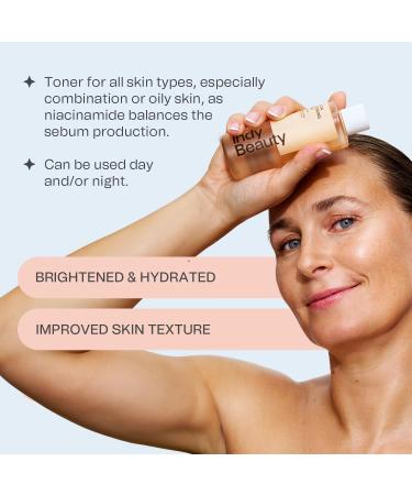 Brightening Face Toner with Niacinamide, Hyaluronic Acid & Kombucha - 125ml - Vegan & Fragrance Free - Buy Online on GoSupps.com