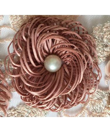 RUINUO 3D Lace Beads Flower Applique Patch - Handmade Floral Embroidered Sew On Patch for Wedding Dress - Colorful Rose Design - 1pcs - Buy Online on GoSupps.com