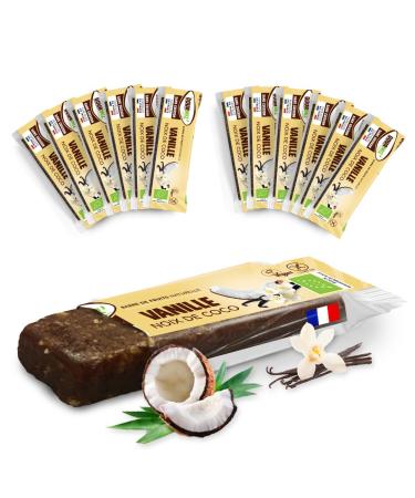 Gourmiz fruit bars - 12 x 35gr organic energy carbohydrate bar vanilla coconut dates vegan snacks sport gluten-free gourmet snack no added sugar