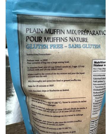 Gluten Free Muffin Mix Plain Muffin Mix 440g Makes 6 Large Muffins 100% GF Muffin Mix Made in Canada by Arva Flour Mills - Buy Online on GoSupps.com