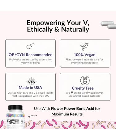 Flower Power Divine Vagine Blend - 30 ct | Urinary Tract & Vaginal Probiotics for Women's Health | Balance & Support - Buy Online on GoSupps.com