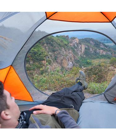 BISINNA 2 Person Camping Tent - Lightweight & Waterproof for Family Camping, Hiking, and Travel | Orange - Buy Online on GoSupps.com