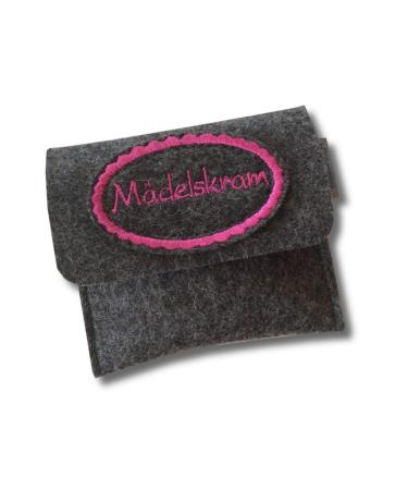 Goldi-Design tampon bag made of felt with cheeky inscription M delskram