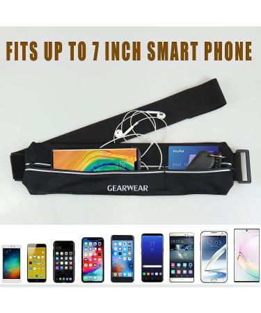 GEARWEAR Waistband Running Belt for Phone - Gray, 27-43 Inch | Runner Pocket Pouch for Fitness, Jogging, Gym & Travel - Buy Online on GoSupps.com