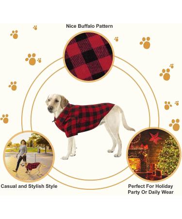 Red Buffalo Plaid Dog Shirt | Soft Casual Outfit for Small Dogs | Halloween Christmas Costumes - Buy Online on GoSupps.com