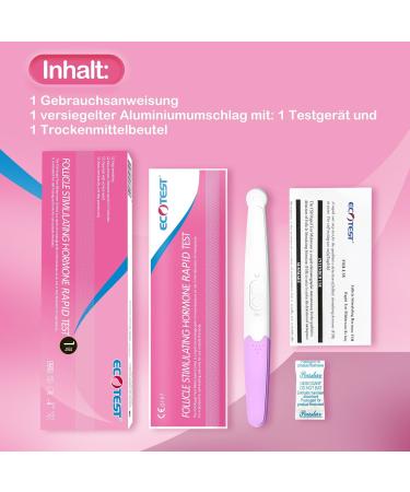 ECOTEST Follicle Stimulating Hormone (FSH) Rapid Test - Self-Test for Women 1 Piece - Accurate & Fast Results - Buy Online on GoSupps.com