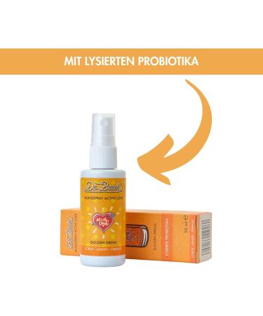  Dr. Bauer's Dr. Bauer's Golden Dream Mouth Spray - Citrus Fresh Lemon Orange - Alcohol Free Vegan & Mild - Freshens Breath & Mouth 50ml - Buy Online on GoSupps.com