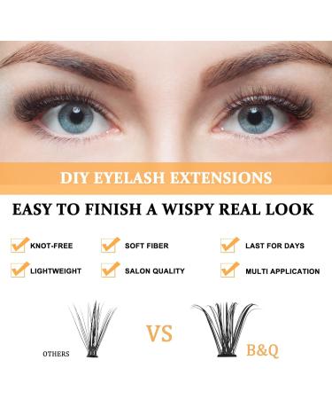 B&Q LASH 40D-0.07C-280PCS 13mm Lash Clusters | DIY Eyelash Extensions at Home - Buy Online on GoSupps.com