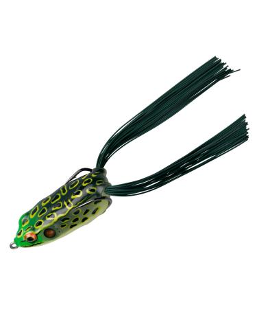 BOOYAH Pad Crasher Topwater Bass Fishing Hollow Body Frog Lure with Weedless Hooks Bullfrog