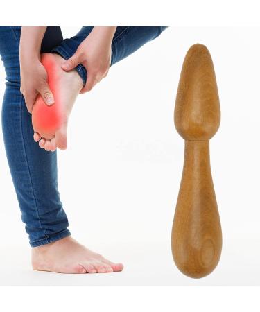 Verdant Touch Foot Massage Tool - Portable Wooden Acupuncture Stick for Body Care - Ergonomic 30.5 cm Massage Tab - Buy Online on GoSupps.com