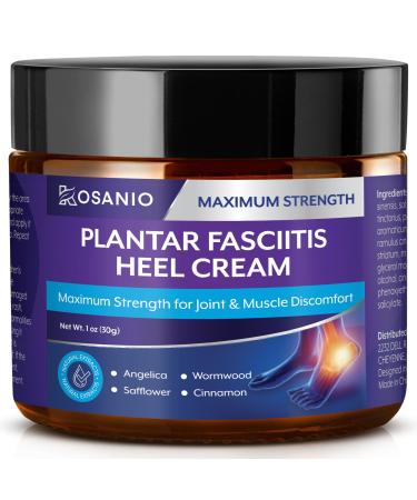 Plantar Fasciitis Relief Cream - Heel Discomfort Relief Cream Maximum Strength Cream for Plantar Fasciitis Foot Knee Hands Legs - Naturals Herbal Concentrate Formula Heel Cream - 1oz