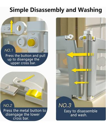 EAQ Bed Rail for Toddlers   Infants Safety Bed Guardrail  Toddler Bed Rails for Twin  Full Size  Queen &King Mattress Extra Long Crib Rail Guard One Pack(78"  Grey) Grey 78 - Buy Online on GoSupps.com