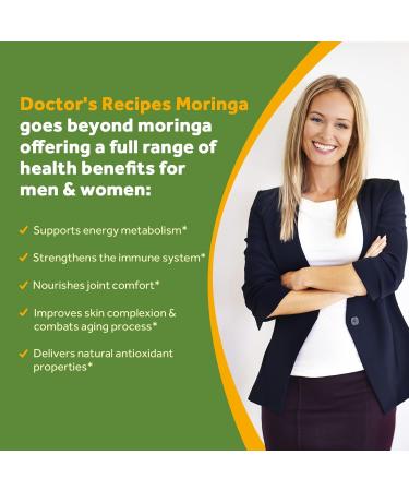 Buy Doctor's Recipes Organic Moringa 10 800 mg - Pure Superfood Non-GMO Vegan Caps | Natural Antioxidant Support - Buy Online on GoSupps.com