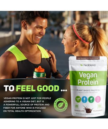 healblend Plant-Based Protein Powder Vegan Dietary Supplement - Gluten-Free Non-GMO Erythritol-Free Soy-Free Dairy-Free Pea Protein for Women and Men - Buy Online on GoSupps.com