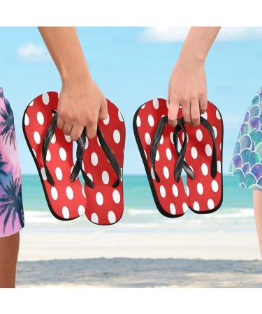 Buy Mnsruu White Dot Flip Flops | Comfortable Home & Travel Footwear for Men & Women | Ideal for Hotel & Spa - Buy Online on GoSupps.com