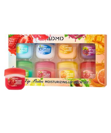 Bosuya Pack of 8 Mini Lip Masks Moisturize and Nourish the Lip Mask Fruit Flavored Lip Balm Set for Dry Chapped Lips
