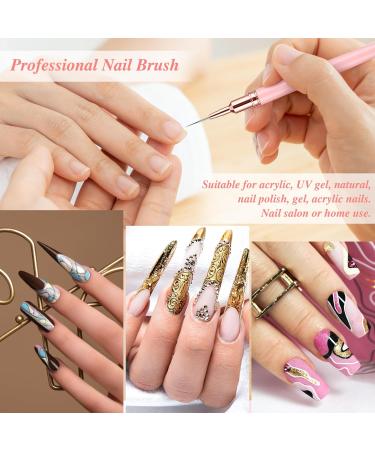 Buy Lusofie 5-Piece Nail Design Brush Set - Thin Liner Brushes for Gel Art & Manicure | International Shipping Available - Buy Online on GoSupps.com