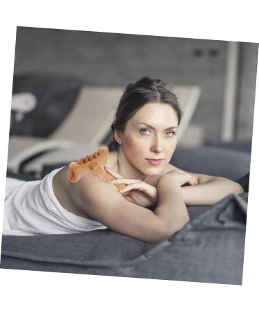 Lurrose Wooden Gua Sha Stick - Back Massager & Scratch Tool for Thai Massage - Beech Wood Therapy Device 18x17.5cm - Buy Online on GoSupps.com