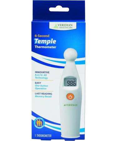 Temple Thermometer - Quick Infrared Readings in 6 Seconds | Fever Alert Backlit Display & Timer | 1-Year Warranty | Shop Internationally - Buy Online on GoSupps.com