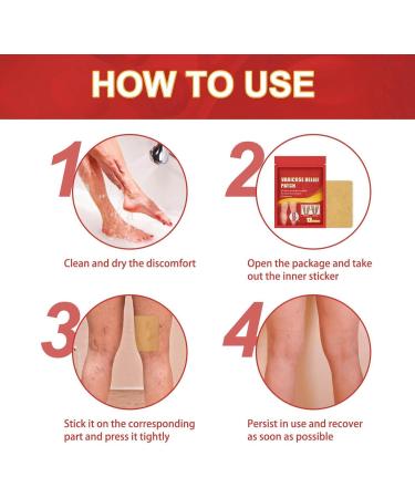Buy Varicose Vein Plaster | 10 & 12 Piece Venous Stickers for Spider Vein Care | Reduce Appearance of Veins - Buy Online on GoSupps.com