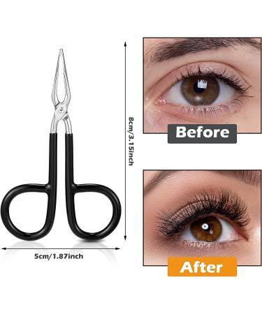 6-Piece Scissor Handle Straight Tip Eyebrow Tweezers Set - Black - Buy Online on GoSupps.com
