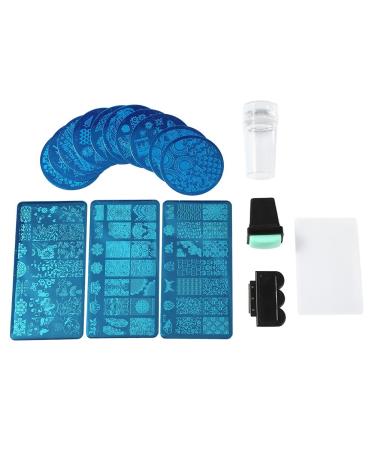 Eatbuy Stamping Plates - Professional Flower Forest Image Plates Nail Art Stamping Stamper Scraper Sets Tools