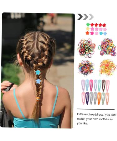 1 Set Children's Headgear Suit for Kids Mini Elastic Hair Ties Barrettes for Girls Small Hair Bangs Clips Girl Hair Kids Hair Accessory Kit Kids Headdress Hair Claws Iron Fashion - Buy Online on GoSupps.com