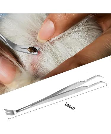 iJiZuo 2-in-1 Professional Tick Tweezers and Tick Hooks Reliable Against Ticks of Any Size Tick Remover for Humans Dogs Cats (with Leather Bag) - Buy Online on GoSupps.com
