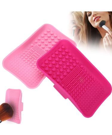 2 Pieces Silicone Makeup Brush Cleaning Pads - Ultimate Scrubber for Foundation Brushes & Cosmetics | Efficient Washing Tool for Flawless Makeup - Buy Online on GoSupps.com