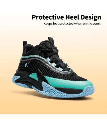 DREAM PAIRS Kids Basketball Shoes | Breathable Sports Sneakers - Black/Green - Size 1 Little Kid - Buy Online on GoSupps.com