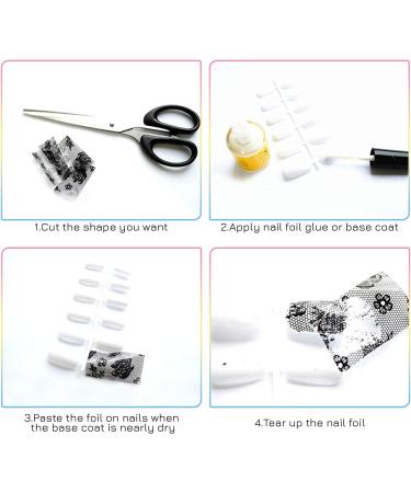 Nail Foil Transfer Sticker Kit - 100 Sheets | Nail Art Decals for DIY Nail Designs - Starry Sky, Flower, Leopard Print Transfer Foils Stickers | Nail Supplies for Creative Nail Decorations - Buy Online on GoSupps.com